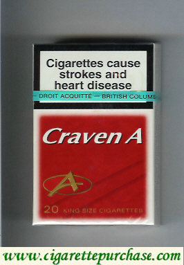 Craven A cigarettes king size